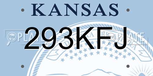 293KFJ Kansas License Plate