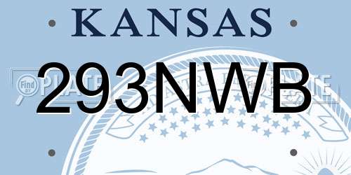 293NWB Kansas License Plate