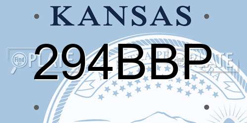294BBP Kansas License Plate
