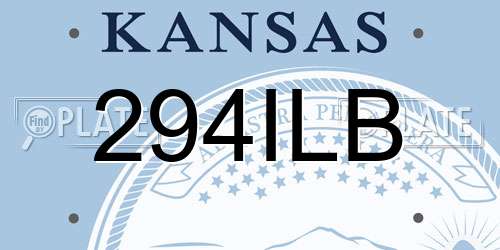 294ILB Kansas License Plate