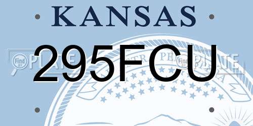 295FCU Kansas License Plate