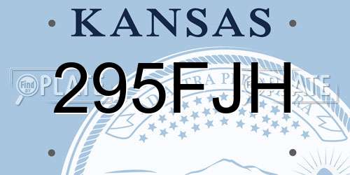 295FJH Kansas License Plate