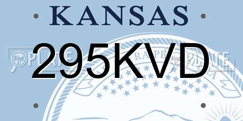 295KVD Kansas License Plate