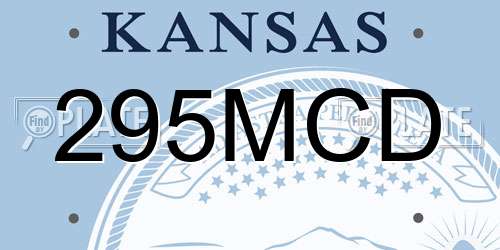 295MCD Kansas License Plate