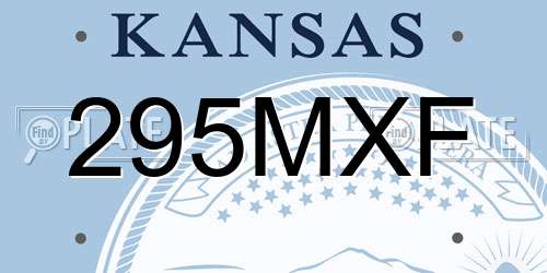 295MXF Kansas License Plate