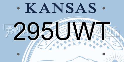 295UWT Kansas License Plate