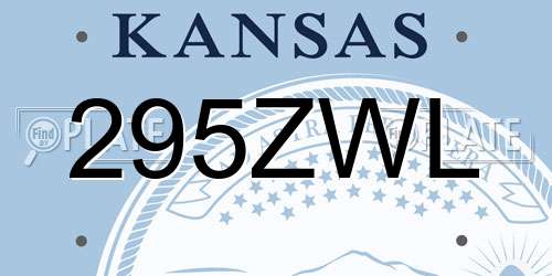 295ZWL Kansas License Plate