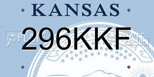 296KKF Kansas License Plate