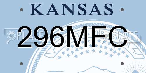 296MFC Kansas License Plate