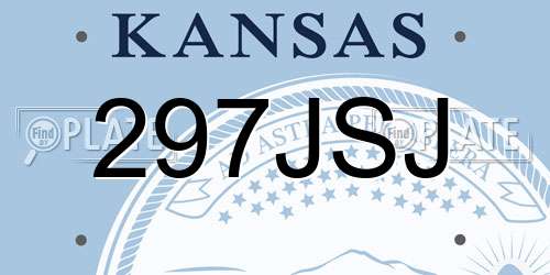297JSJ Kansas License Plate