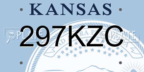 297KZC Kansas License Plate