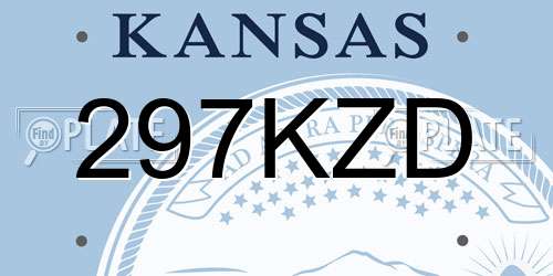 297KZD Kansas License Plate