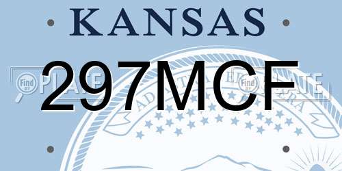297MCF Kansas License Plate