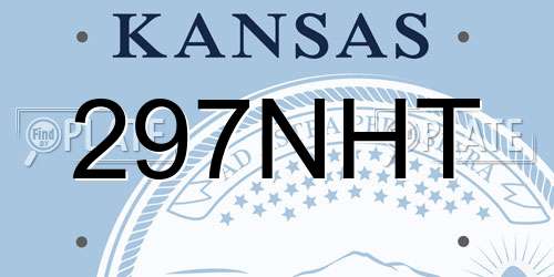 297NHT Kansas License Plate