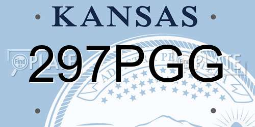 297PGG Kansas License Plate