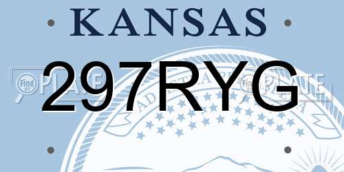 297RYG Kansas License Plate