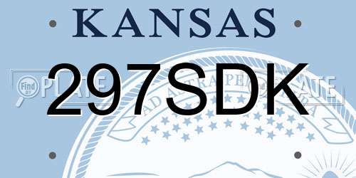 297SDK Kansas License Plate