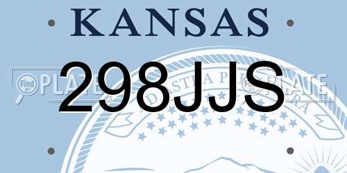 298JJS Kansas License Plate
