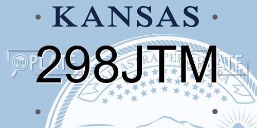 298JTM Kansas License Plate
