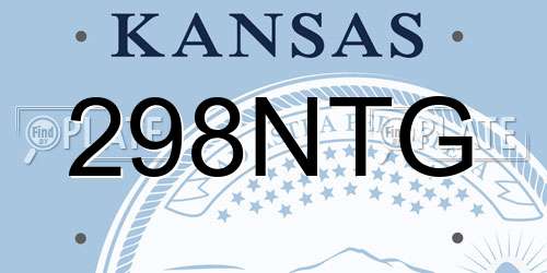 298NTG Kansas License Plate