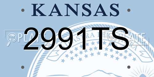 2991TS Kansas License Plate