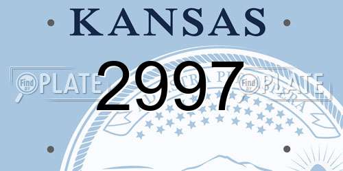 2997 Kansas License Plate