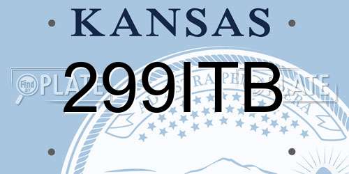299ITB Kansas License Plate