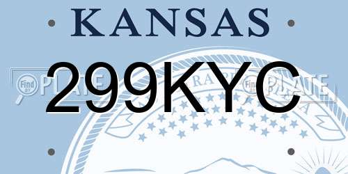 299KYC Kansas License Plate
