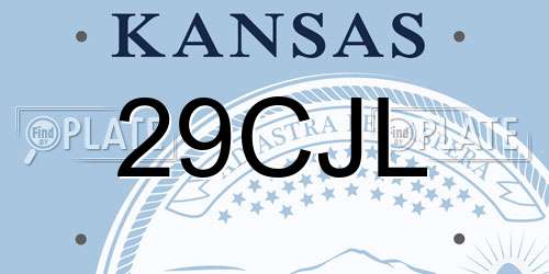 29CJL Kansas License Plate
