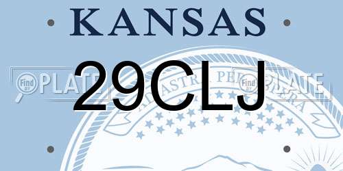 29CLJ Kansas License Plate