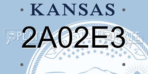 2A02E3 Kansas License Plate