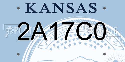 2A17C0 Kansas License Plate