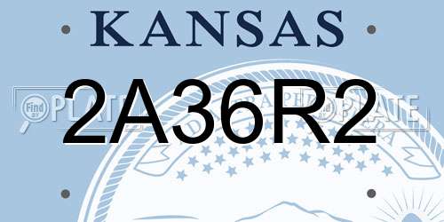 2A36R2 Kansas License Plate