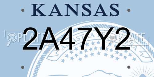 2A47Y2 Kansas License Plate