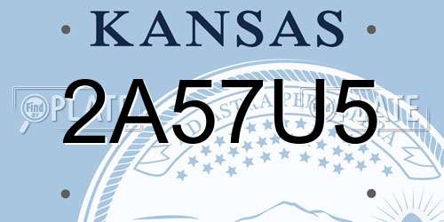 2A57U5 Kansas License Plate