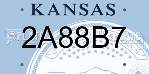 2A88B7 Kansas License Plate