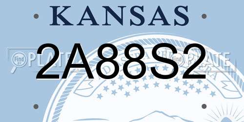 2A88S2 Kansas License Plate