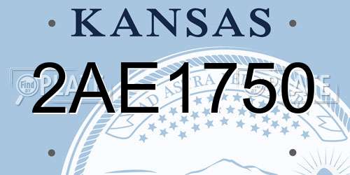 2AE1750 Kansas License Plate