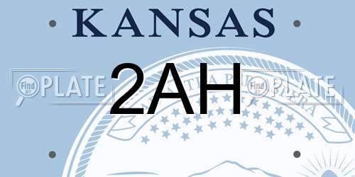 2AH Kansas License Plate