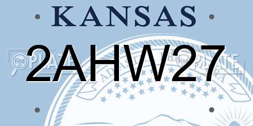2AHW27 Kansas License Plate