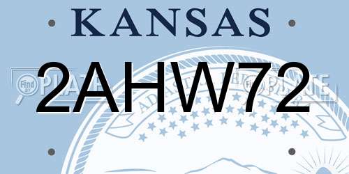 2AHW72 Kansas License Plate