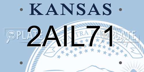 2AIL71 Kansas License Plate