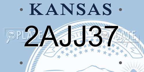 2AJJ37 Kansas License Plate