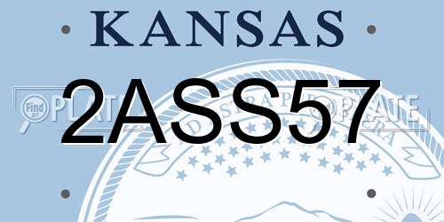 2ASS57 Kansas License Plate