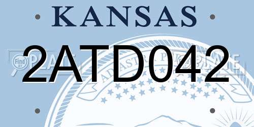 2ATD042 Kansas License Plate