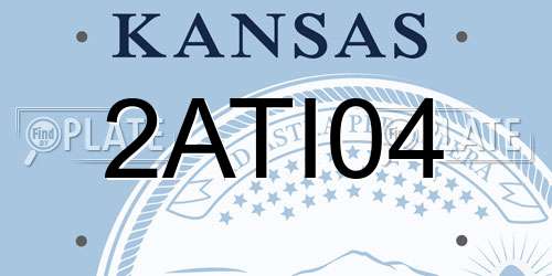 2ATI04 Kansas License Plate