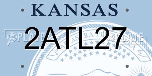 2ATL27 Kansas License Plate