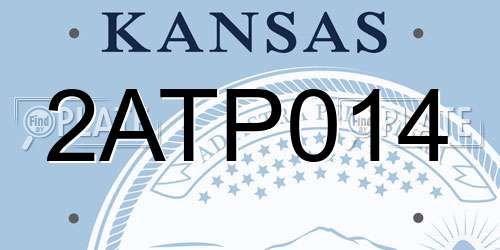 2ATP014 Kansas License Plate