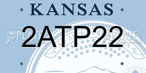 2ATP22 Kansas License Plate