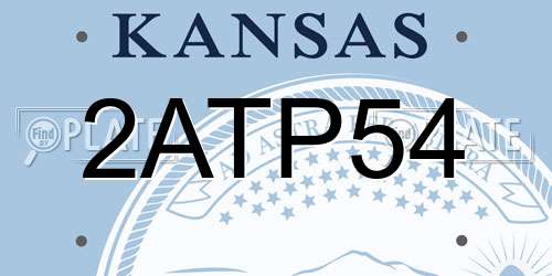 2ATP54 Kansas License Plate